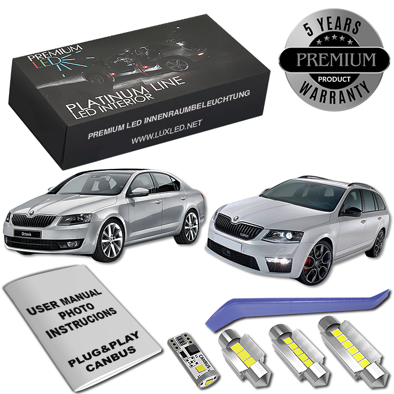Skoda Octavia 3 LED Κιτ Εσωτερικού Φωτισμού